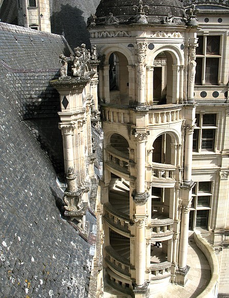 Le château de Chambord - Escalier