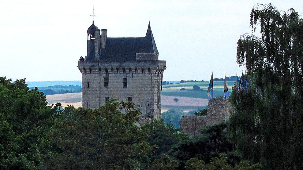 Le château de Chinon : sommet de la tour de l'horloge