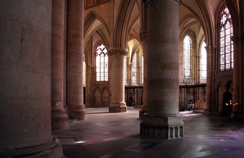 Le Vieux Mans - Cathédrale Saint Julien (noir et blanc)